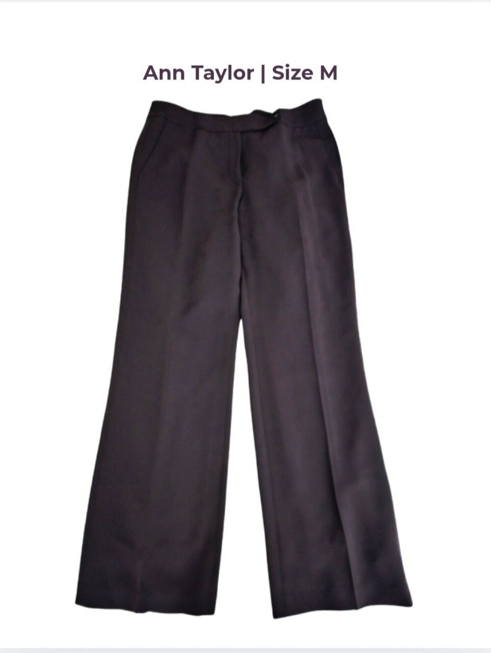 Ann Taylor Margo Brown Wide-Leg Fully Lined Dress Pants | Size M